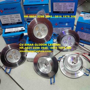 Lampu LED Downlight 3W Brilliant