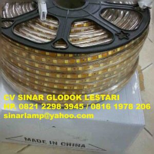Lampu LED Strip 5050 220V Super Body Coklat