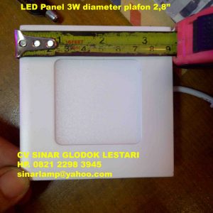 Downlight LED Panel 3W Square Super Bright
