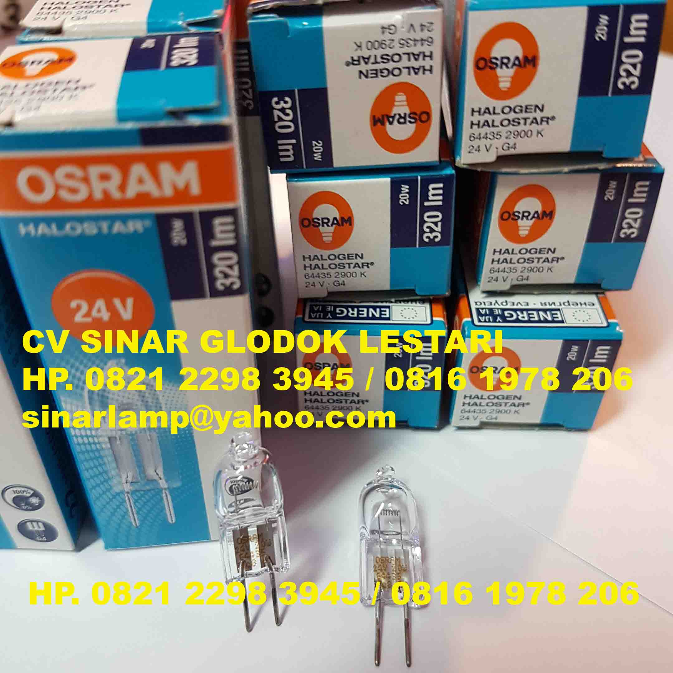 Lampu Halogen Kacang 24V 20W G4 Osram 64435 - Agen dan Distributor