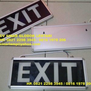 Emergency Exit LED 3W Single Side Tempel Dinding