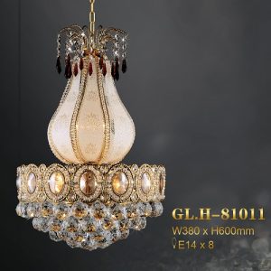 Lampu Hias Gantung Kristal GLH-81011 W380 GD