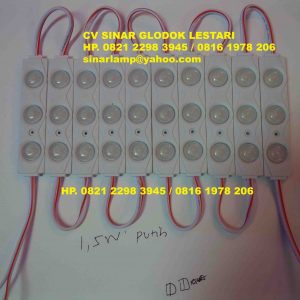 Lampu led module 3 mata Lensa Bulat