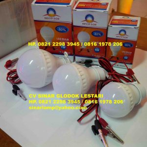 Lampu LED 12V DC Model Jepit Aki