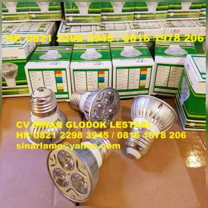 Lampu LED Warna Hijau dan Warna Merah 3x1W