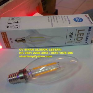 Lampu LED Candle Filamen 3W Brilliant