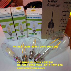Lampu Led Filament E14 2W dan 4W dan E27 4W