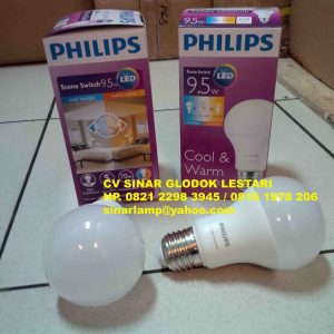 Lampu PHILIPS Scene Switch LED Bulb 9.5W