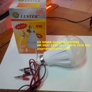 Lampu Bohlam LED 9W DC 12V Fitting Jepit LUSTER