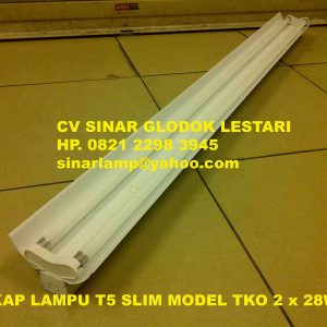 Kap Lampu T5 Slim TKO 2×28 watt