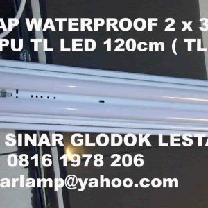 Kap Waterproof Lampu TL LED 2x18W TL 120cm