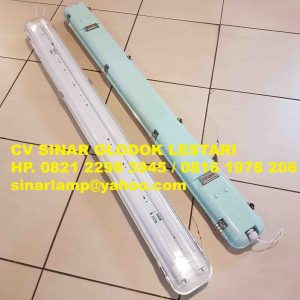 Lampu Waterproof 2×36 Kualitas Tinggi Anti Pecah + Klem Stainless