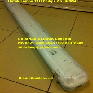 Kap Waterproof Dustproof 2x36W High Quality Klem Stainless