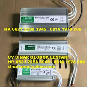 Waterproof Led Power Supply 12V 60W 120W dan 300W