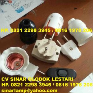 Fitting Colok E27 dan Fitting Lampu dan Stop Kontak Listrik