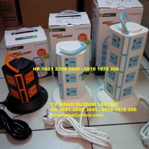 Stop Kontak 4 Tingkat 2 USB Vertikal Smart Socket Tower