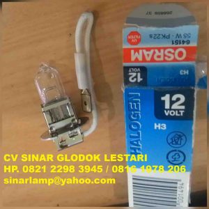 Lampu Halogen H3 12v 55W Osram