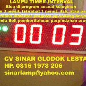 Lampu Timer Interval Display