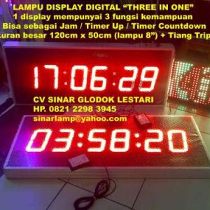 Lampu Display Three in One Clock Timer Up Countdown