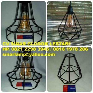 Kap Lampu Gantung Diamond Vintage Edison