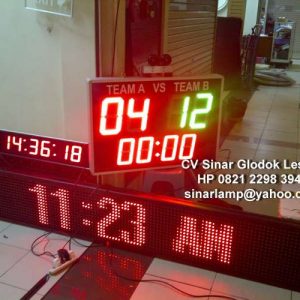 Lampu Display Papan Score Futsal atau Scoring Board