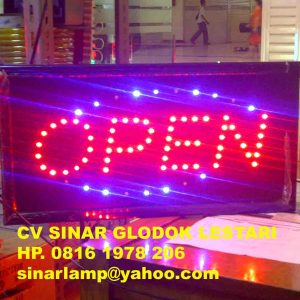 Lampu Display LED Sign OPEN