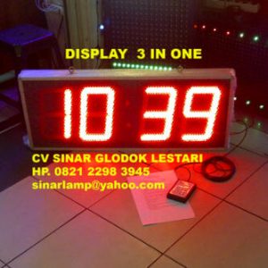 Lampu Display 3 IN ONE Jam Timer Up Countdown