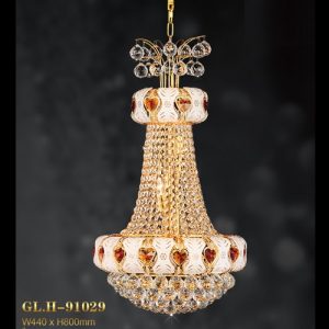 Lampu Hias Gantung Kristal GLH-91029 W440H800 GD