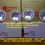 Lampu Emergency Twin Lamp LED 2 x3W dan Halogen 2 x 10W