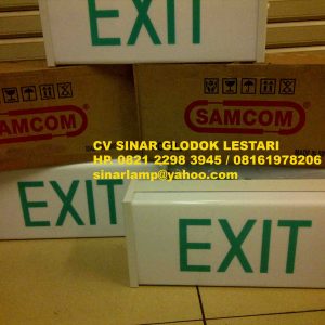 EXIT Box Emergency Lamp SAMCOM Body Putih