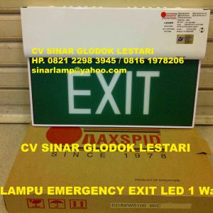Emergency Exit LED 1W Maxpid ED M W5100