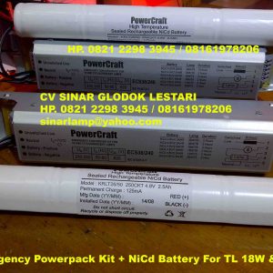 Emergency Powerpack Kit + NiCd Battery PowerCraft TL 18W – 36W