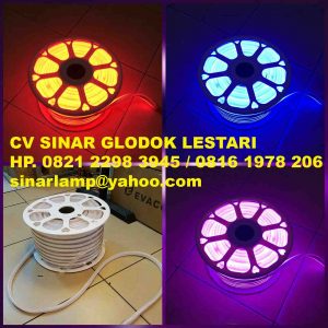 Lampu led neon flex milky RGB + remote control