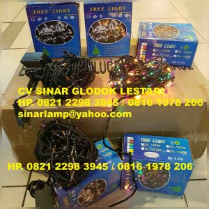 Lampu Hias LED Natal Kabel Tebal Hitam