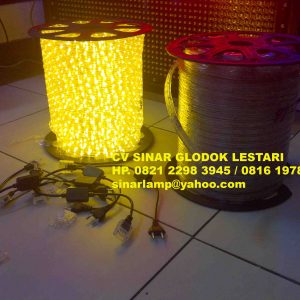 Lampu hias led selang kotak 3 jalur