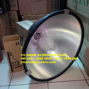 Kap lampu industri 360w Iwasaki + tutup kaca safety glass