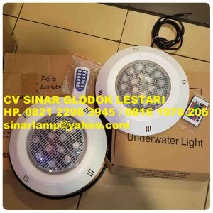 Lampu Kolam Renang RGB + Remote 18 watt dan 12 watt