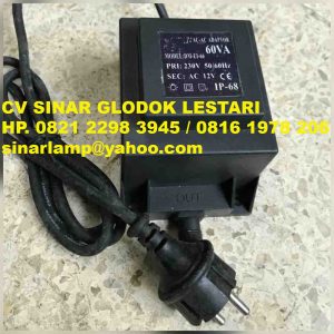 Trafo Lampu Kolam Renang Waterproof AC 12V 60VA