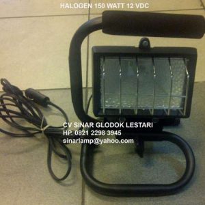 Lampu Sorot Halogen Portable 12V 150watt