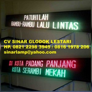 Running Text Outdoor Multicolor 2 Baris