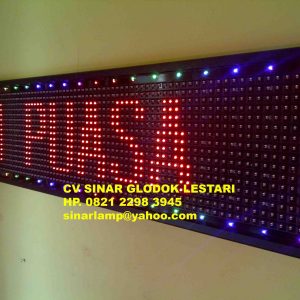 LED Running Text 3 Warna Korea