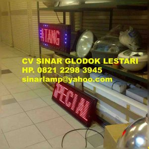 Running Text LED dengan Remote Control 38cm x 105cm